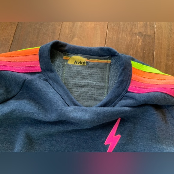 Aviator Nation Bolt Cropped Classic Crew - Picture 3 of 3